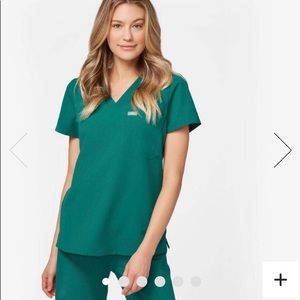 Figs Hunter Green Catarina Top